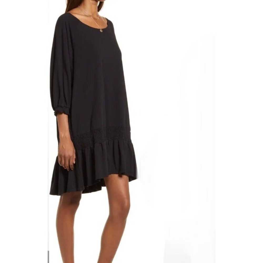 FREE PEOPLE Jenny Minidress black cotton open bac… - image 3