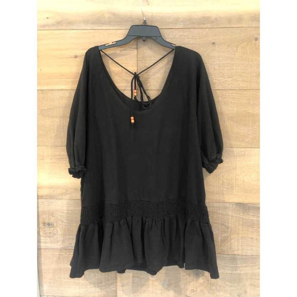 FREE PEOPLE Jenny Minidress black cotton open bac… - image 4