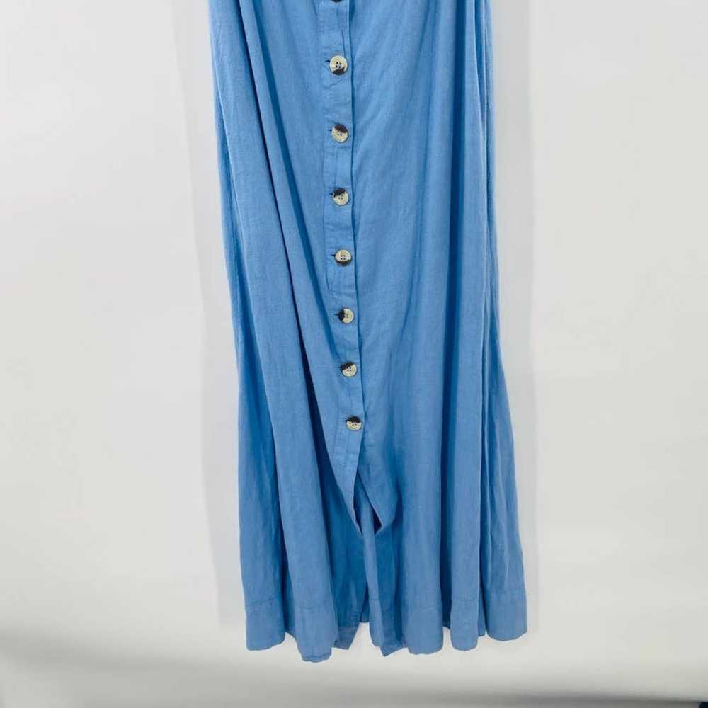 Free People String Of Hearts Blue Button Tie Fron… - image 8