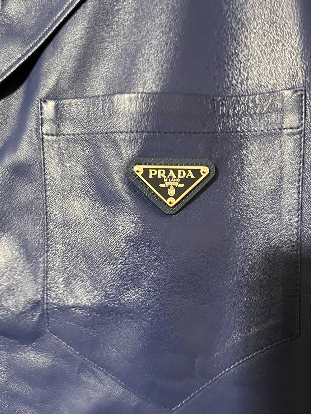Prada Prada Nappa Leather Shirt Sz 48 - image 2
