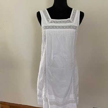 Vintage 1950s R&K Originals White Eyelet Fabric Dress - XS - S