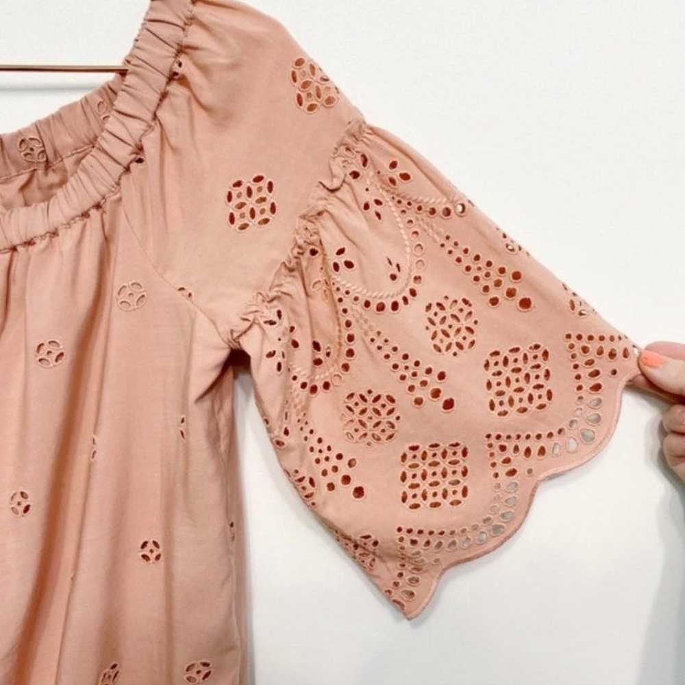 Madewell Dusty Clay Eyelet Scallop Off-Shoulder B… - image 5