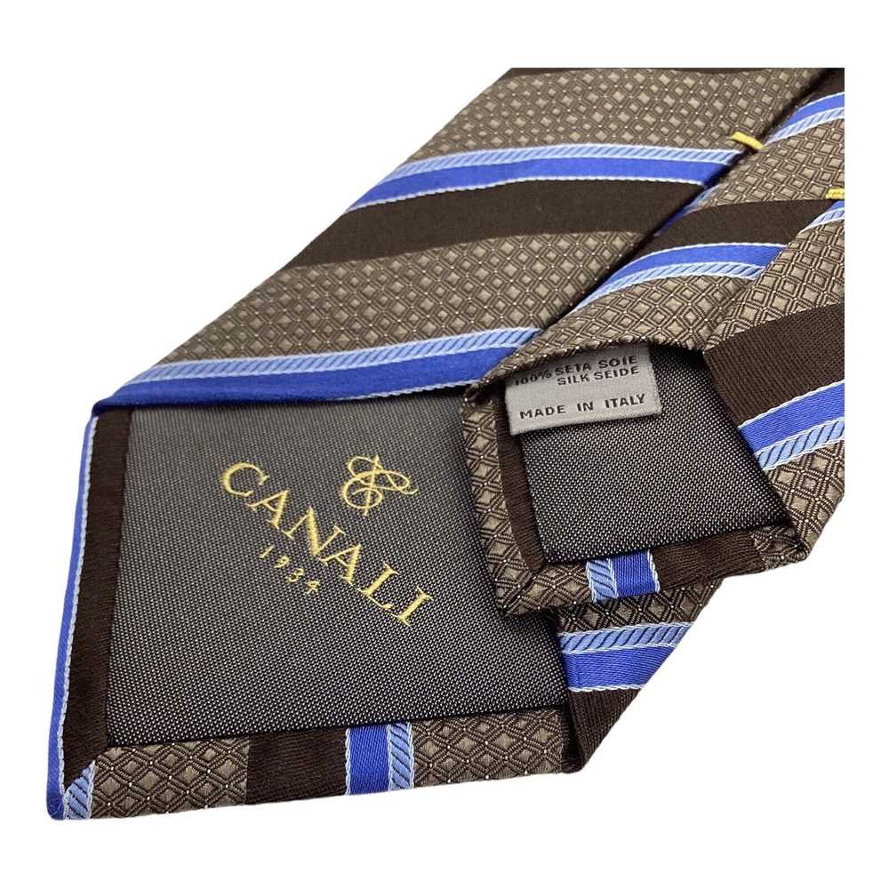 Canali CANALI 1934 Current Regimental Silk Tie It… - image 5