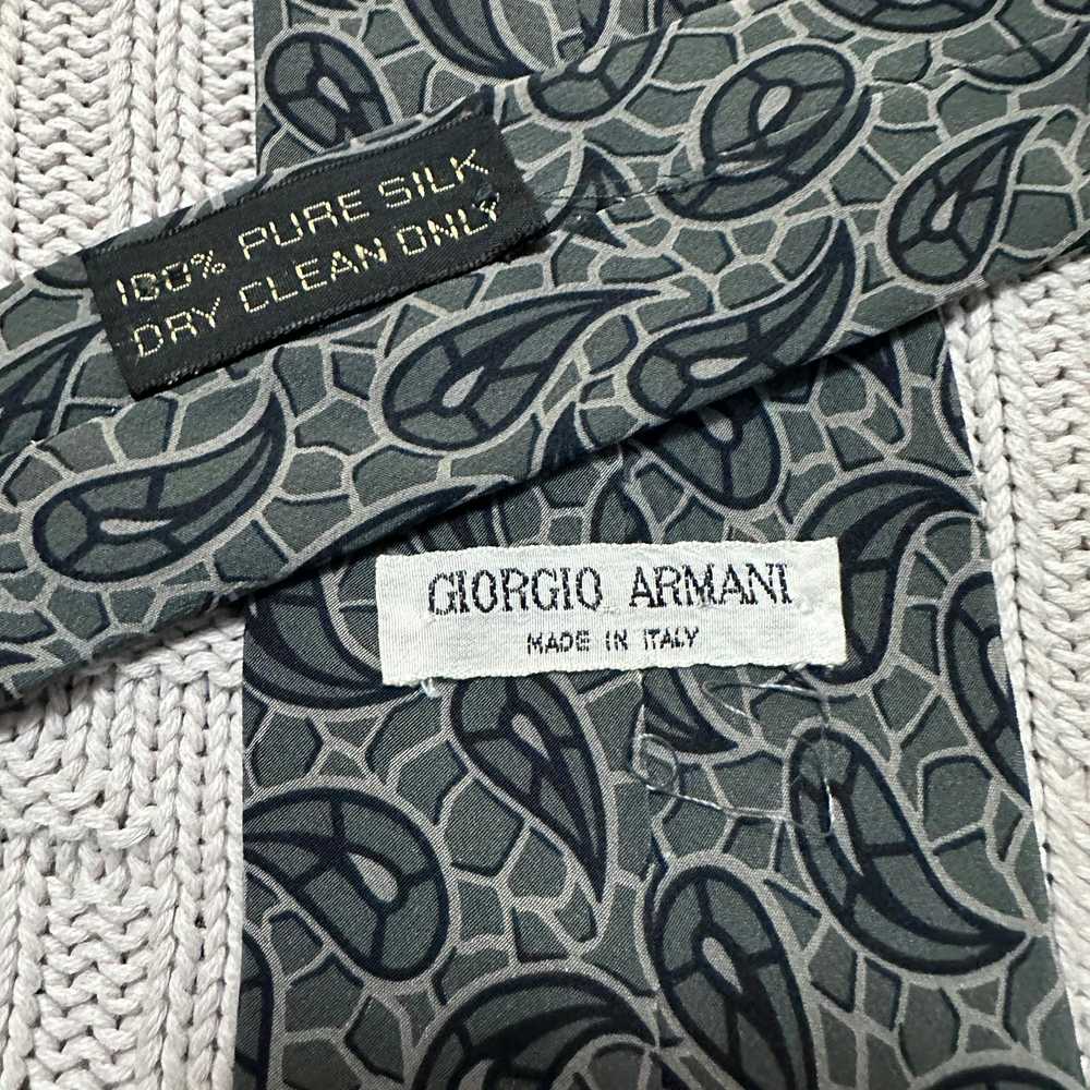 Giorgio Armani Vintage Giorgio Armani gray paisle… - image 3