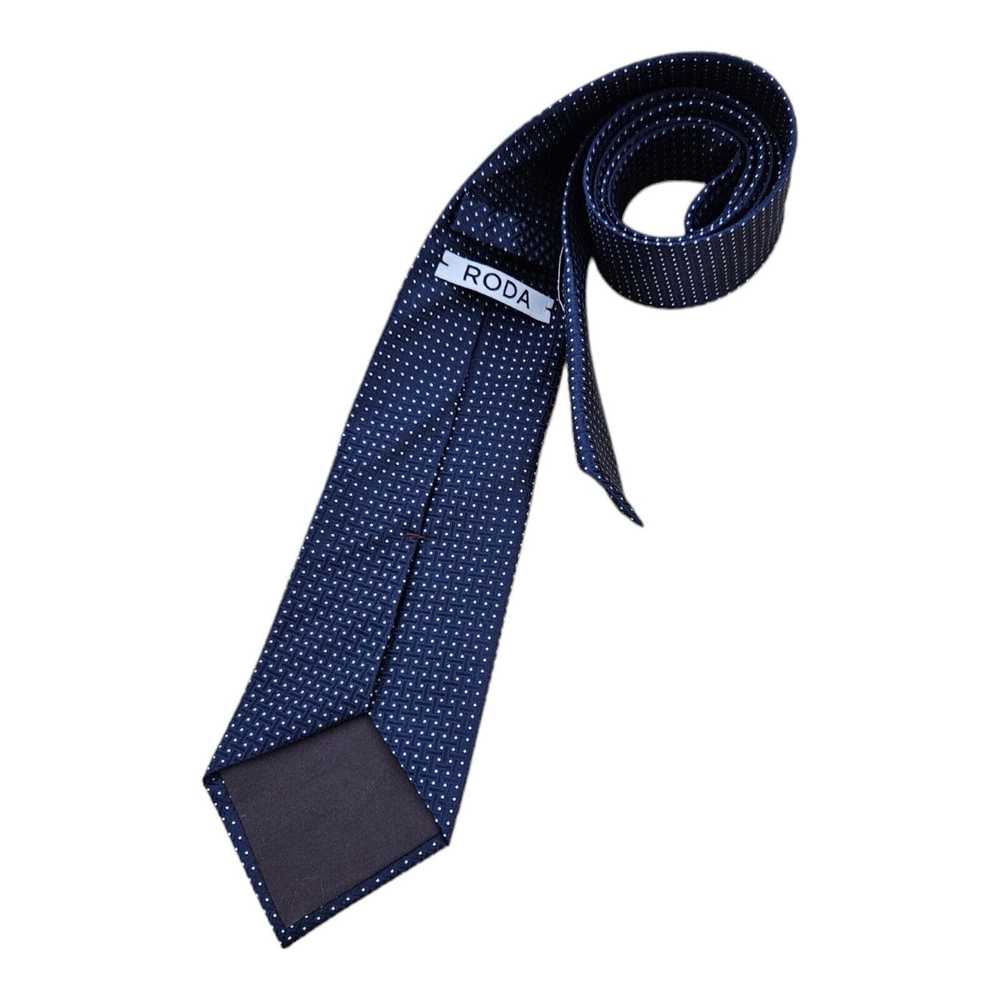 Roda RODA Geometric Silk Tie HANDMADE ITALY 59”/ … - image 5