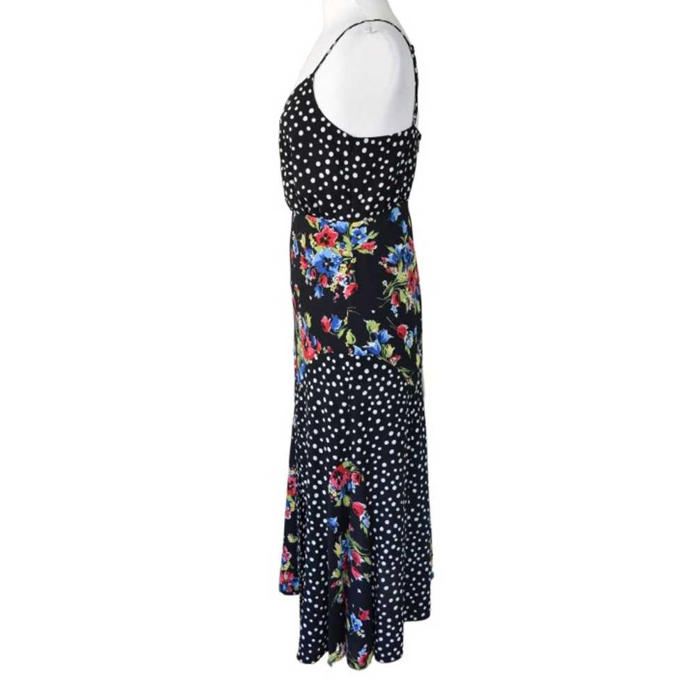 LIKELY Saige Midi Dress Black Floral Dot Size 4 - image 3