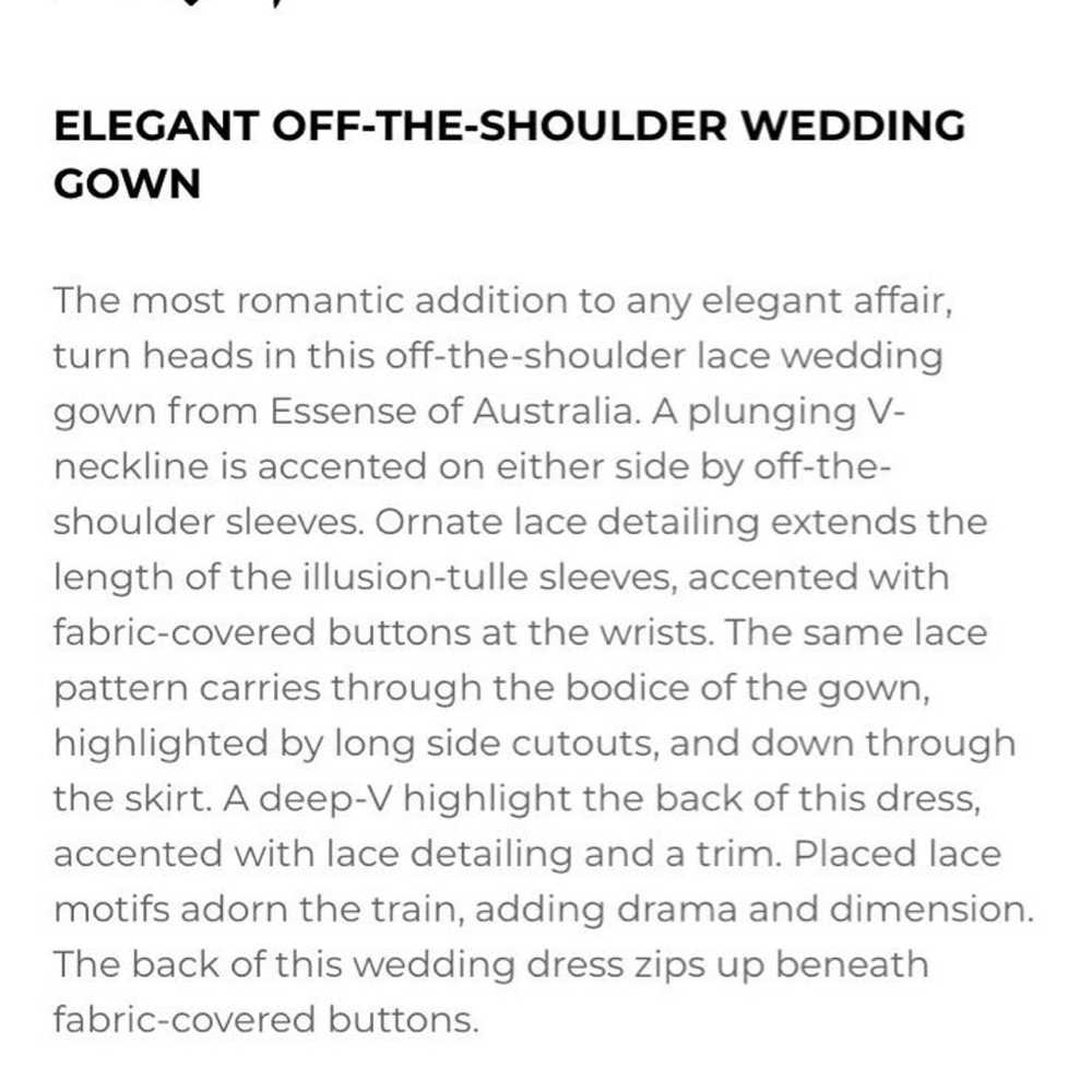 Size 4 Essense of Australia Wedding Dress - image 11