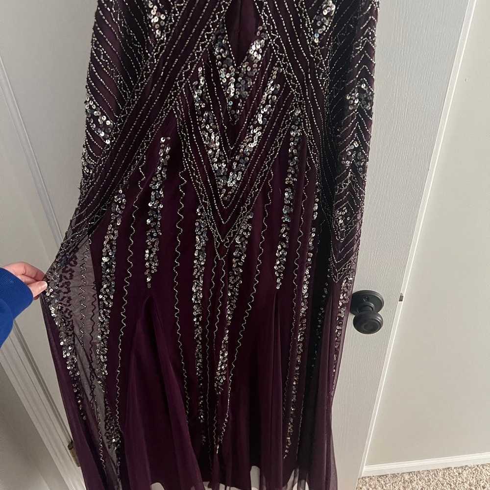 dillard’s boho style purple prom dress - image 2