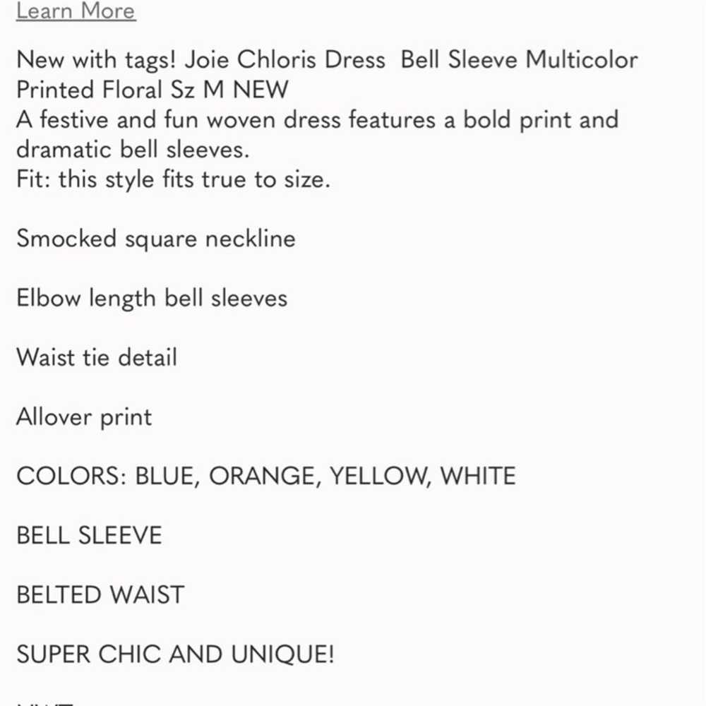 Joie Boho Orange & Blue Chloris Dress size M - image 11