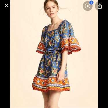 Joie Boho Orange & Blue Chloris Dress size M - image 1