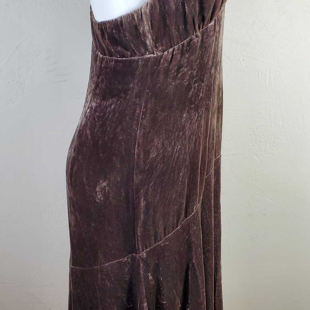 Michael Kors Brown Velvet Halter Dress 8 - image 10