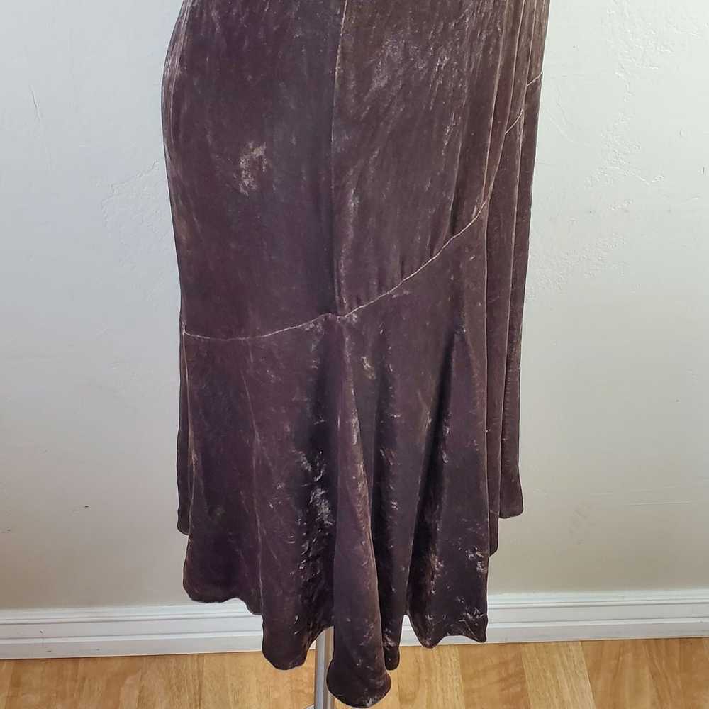 Michael Kors Brown Velvet Halter Dress 8 - image 9