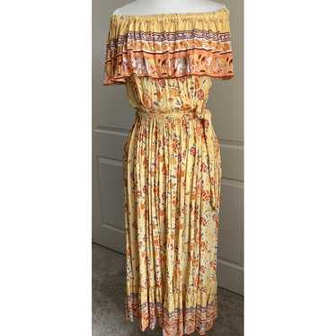 Margaux Riviera Yellow Floral Dress Large On Or Of