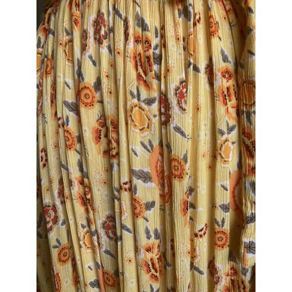 Margaux Riviera Yellow Floral Dress Large On Or O… - image 3