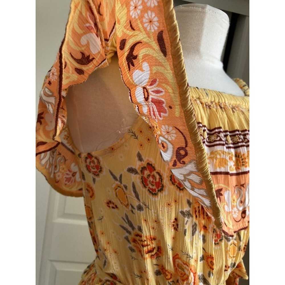 Margaux Riviera Yellow Floral Dress Large On Or O… - image 7