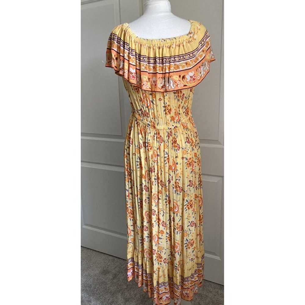 Margaux Riviera Yellow Floral Dress Large On Or O… - image 8