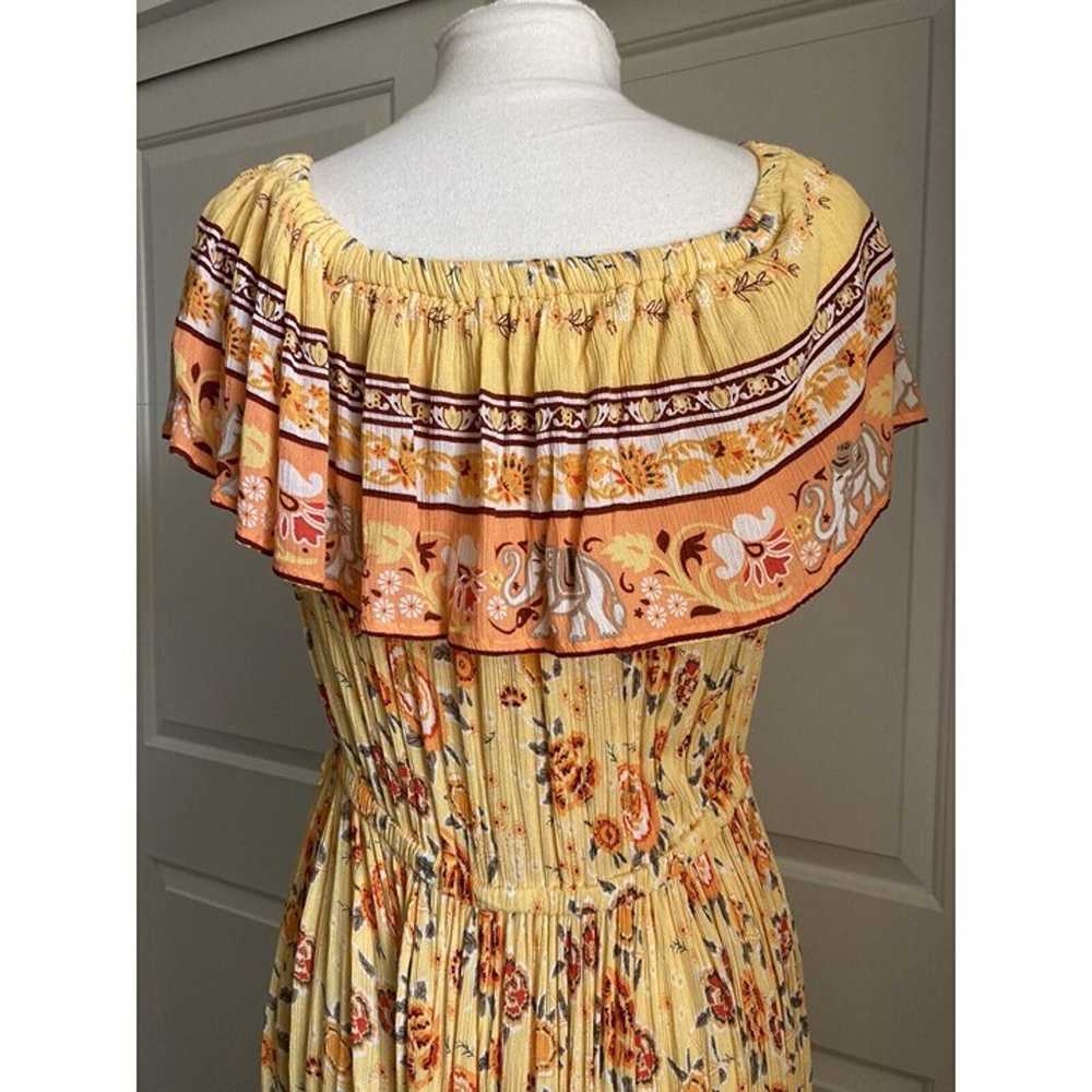 Margaux Riviera Yellow Floral Dress Large On Or O… - image 9