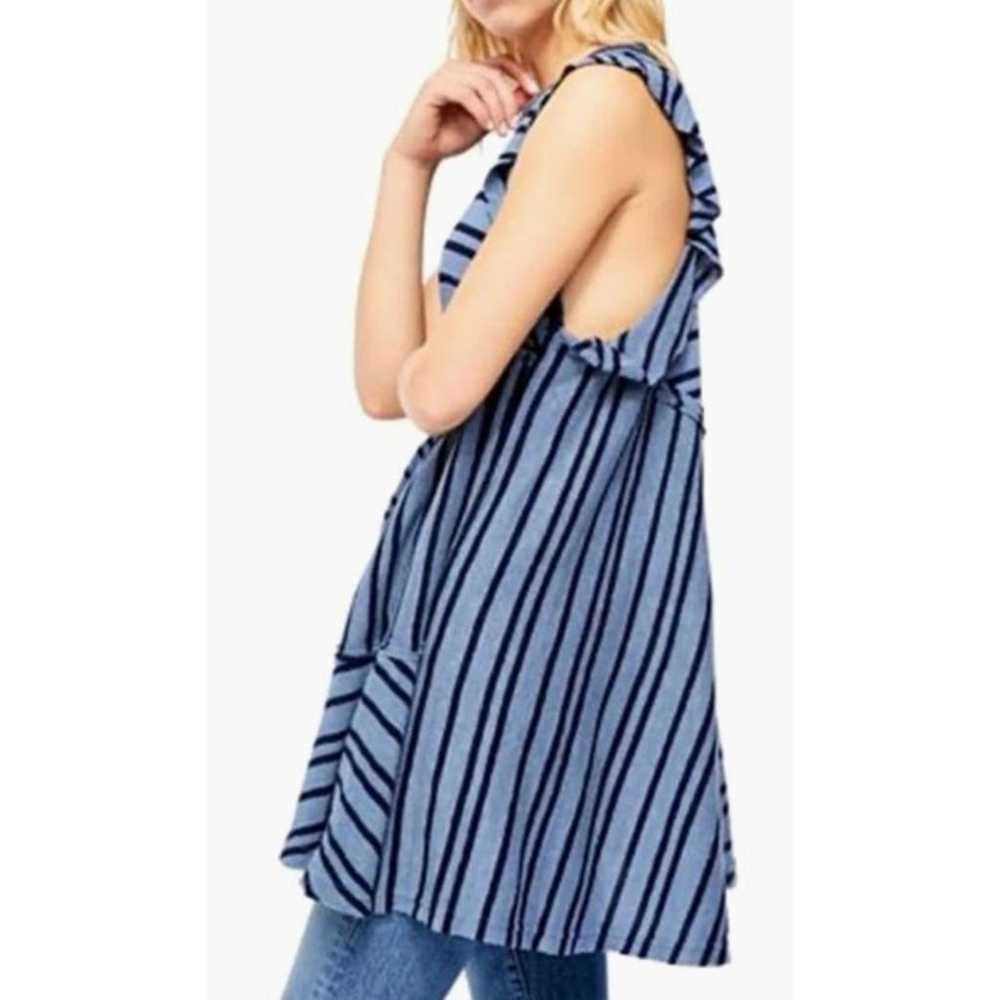 Free People Between The Lines Striped Raw Hem Cas… - image 2