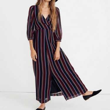 Madewell Wrap-Around Striped Maxi Dress