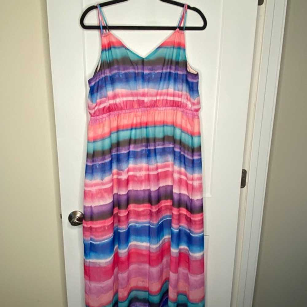 Lane Bryant Colorful Striped Maxi Dress - image 4
