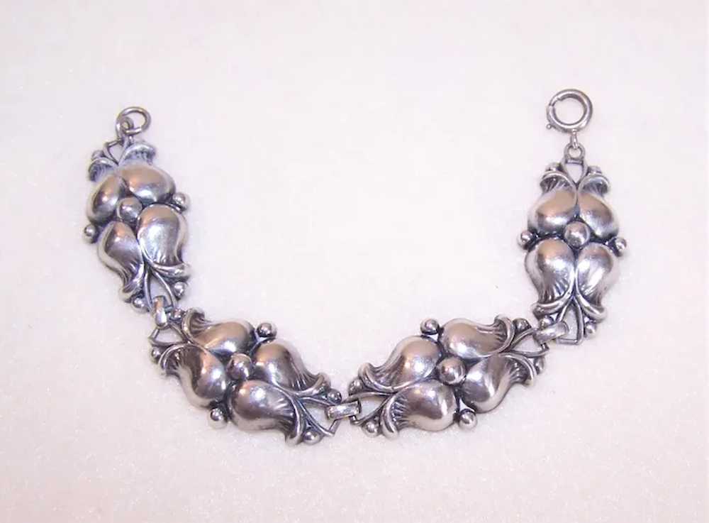 Danish Modern Sterling Silver Link Bracelet - Sty… - image 4
