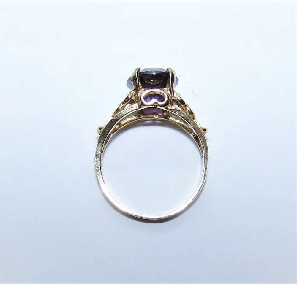10K Gold Color Change Gemstone Fashion Ring - But… - image 10
