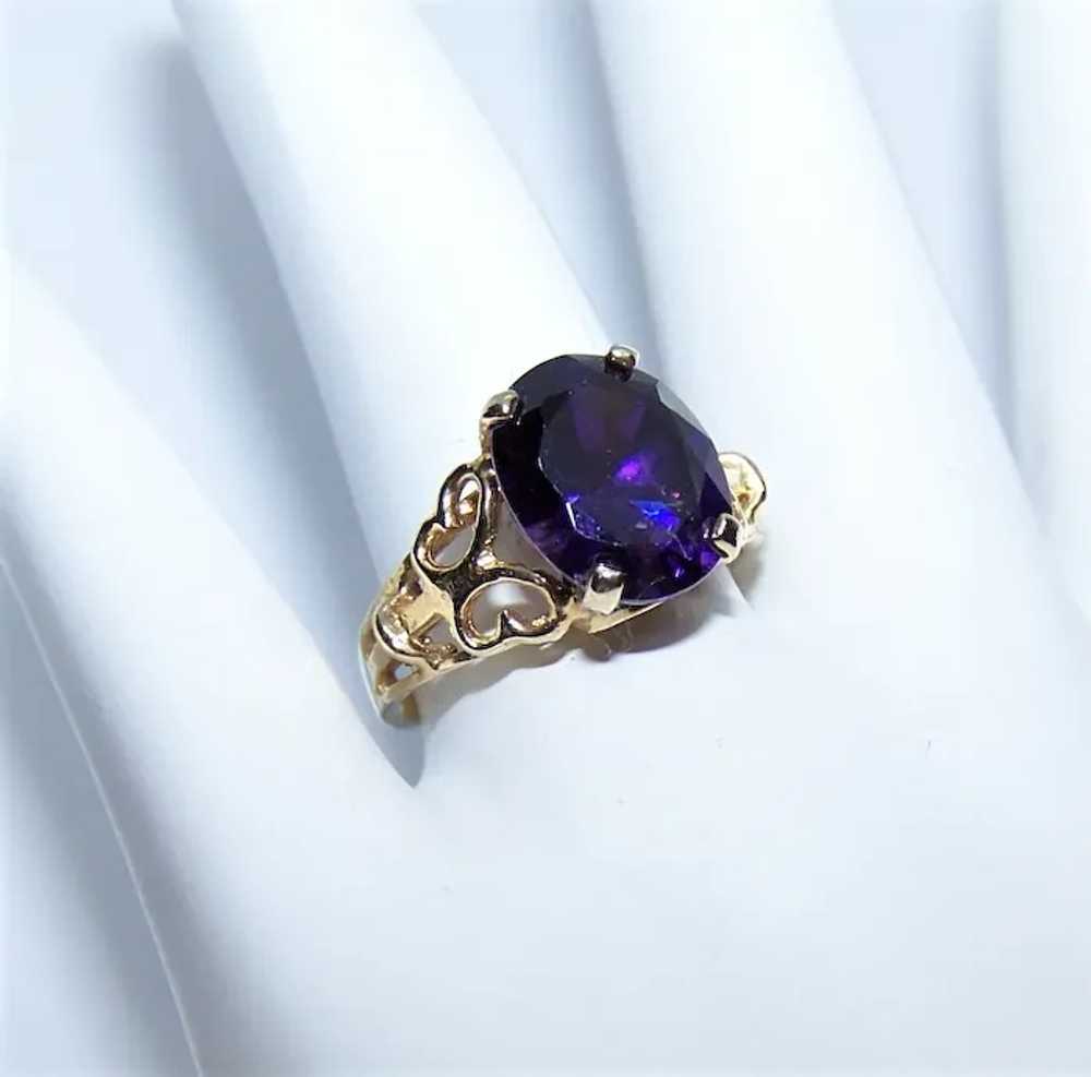 10K Gold Color Change Gemstone Fashion Ring - But… - image 3