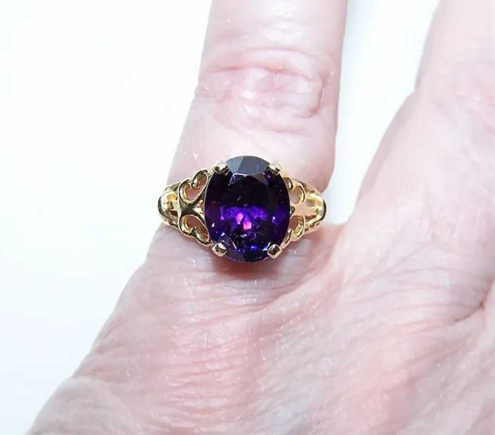 10K Gold Color Change Gemstone Fashion Ring - But… - image 6