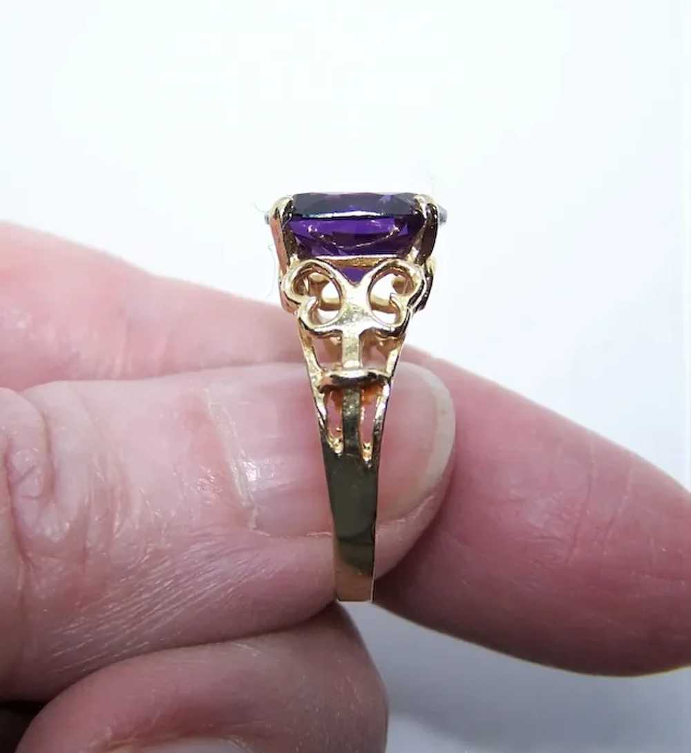 10K Gold Color Change Gemstone Fashion Ring - But… - image 9