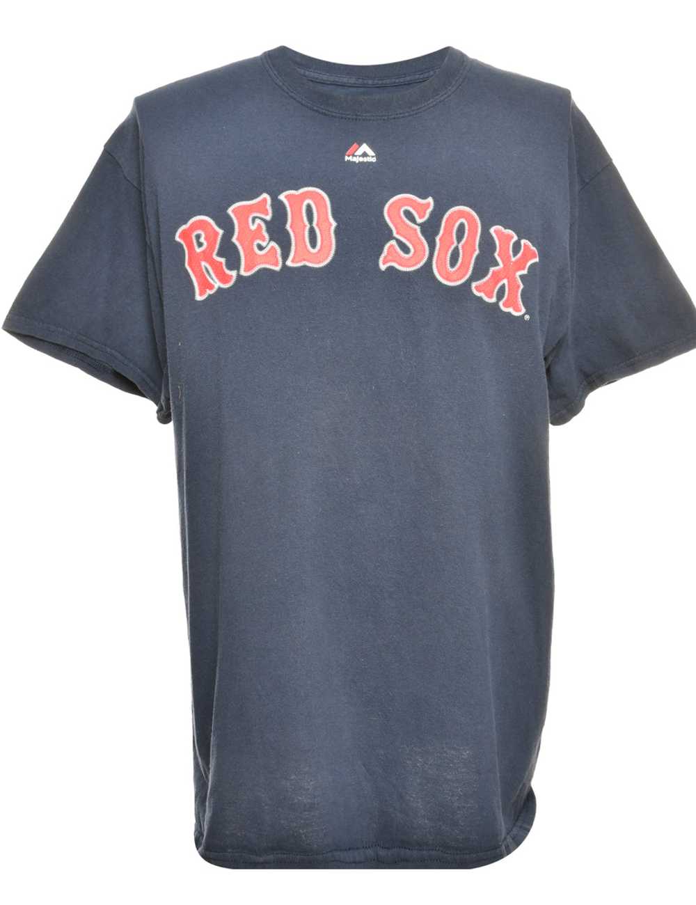 Red Sox Navy Majestic Sports T-shirt - L - image 1