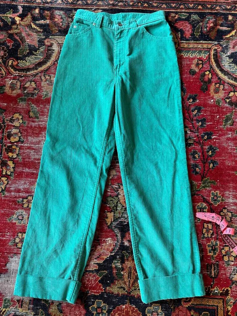 LEVI'S 80s green cords (27") - image 1