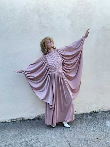 Vintage Jack Hartley Blush Pink Batwing Gown