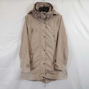 Michael Kors Women Beige Trench Rain Coat sz L - image 1