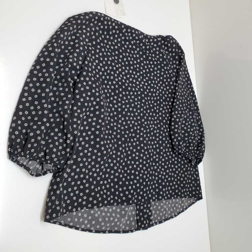 Wm Sanctuary Black Floral Short Sleeve Shirt Blou… - image 2