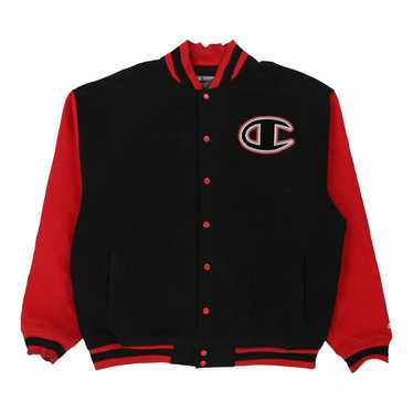 Champion Varsity Jacket - 2XL Black Cotton Blend - image 1