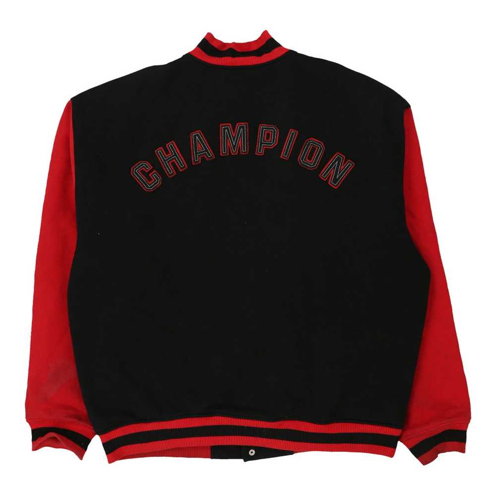Champion Varsity Jacket - 2XL Black Cotton Blend - image 2