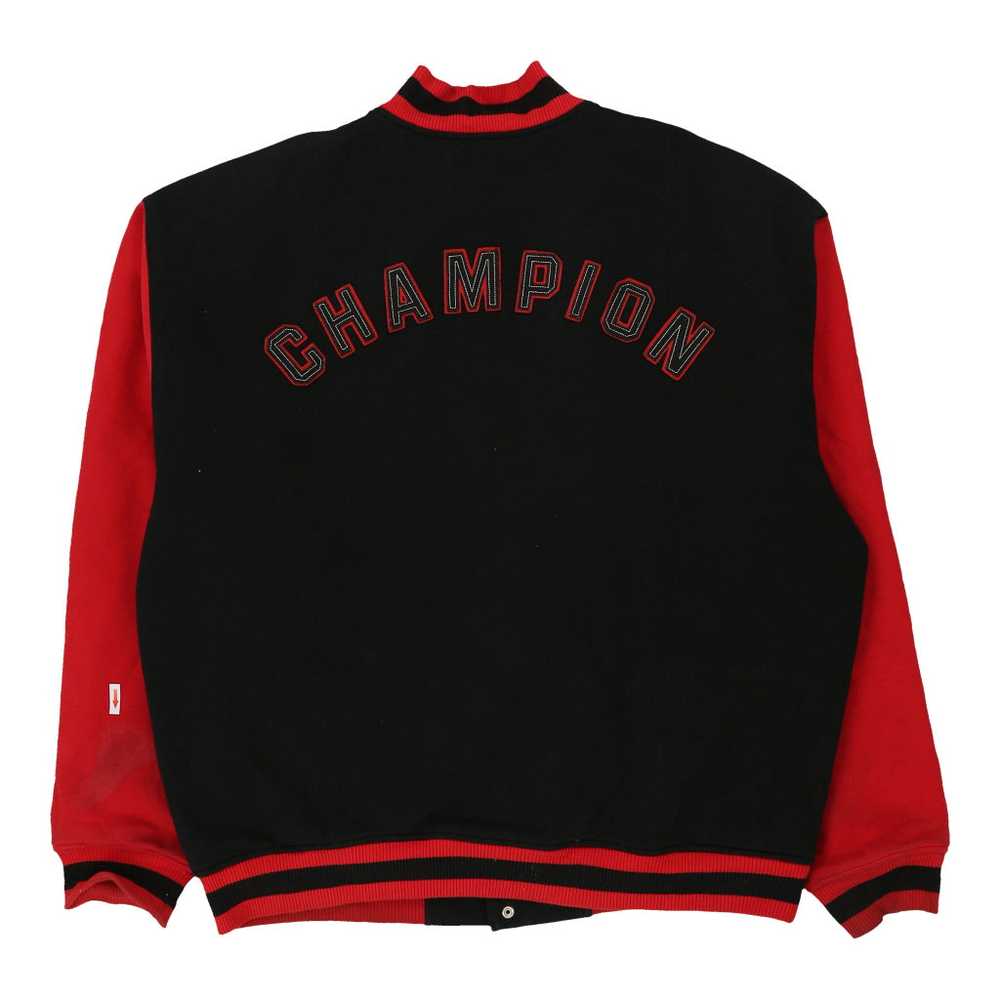 Champion Varsity Jacket - 2XL Black Cotton Blend - image 4