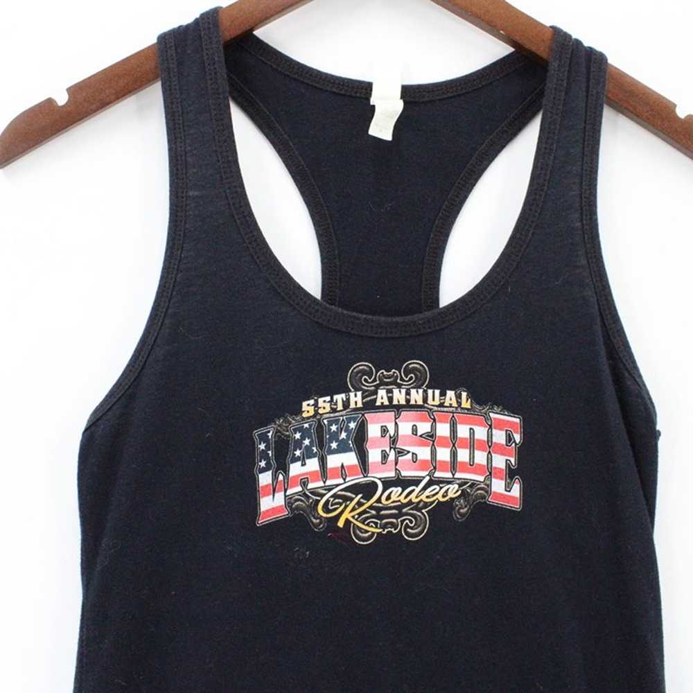 Vintage Ideal T Tank Top Womens Black Cowgirl Lak… - image 3