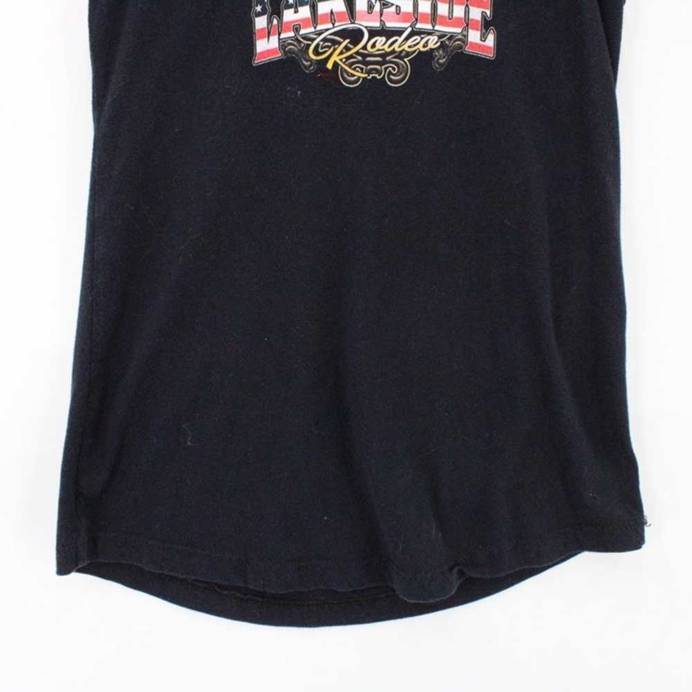 Vintage Ideal T Tank Top Womens Black Cowgirl Lak… - image 4