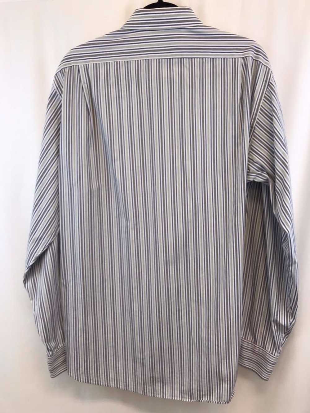 Faconnable Men's Green & Blue Striped Long Sleeve… - image 4