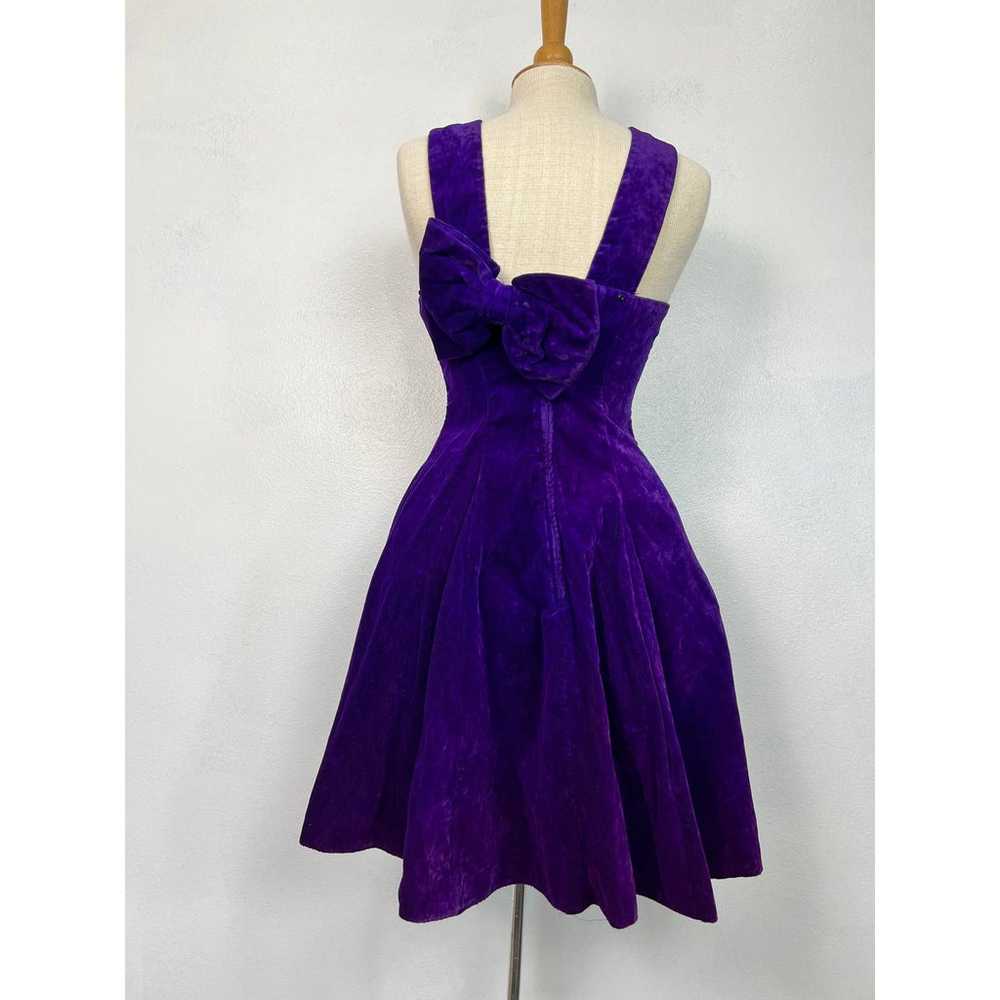 Vintage Purple Crushed Velvet Jump Apparel Dress … - image 4