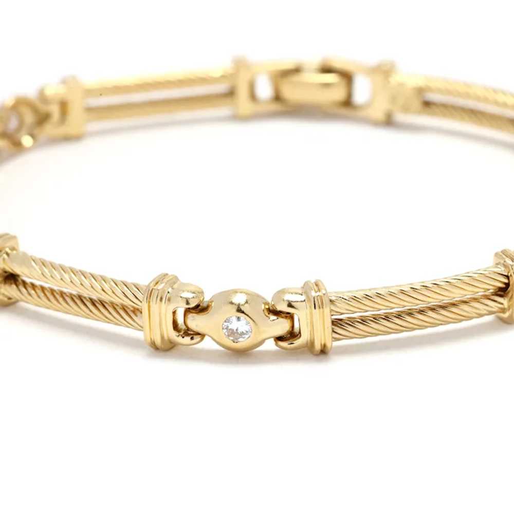 0.30ctw Diamond Line Bracelet, 18k Yellow Gold, L… - image 2