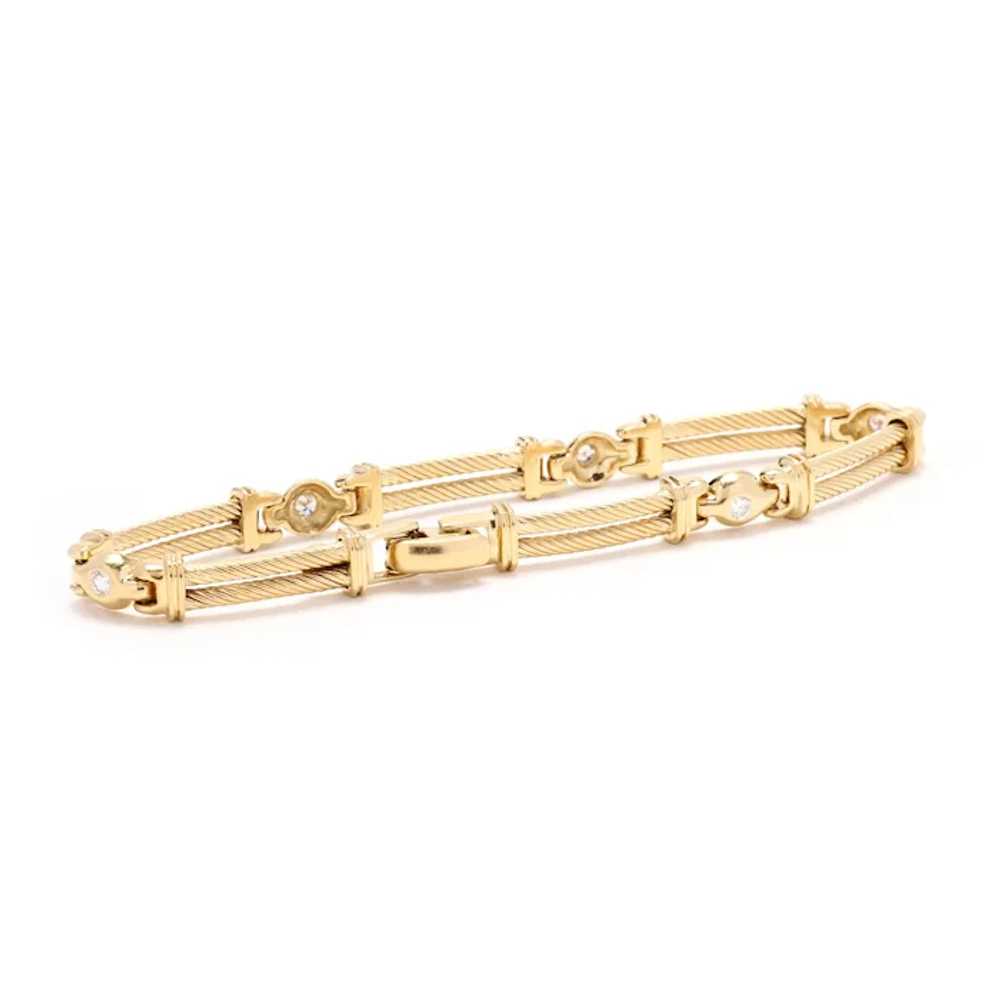 0.30ctw Diamond Line Bracelet, 18k Yellow Gold, L… - image 3