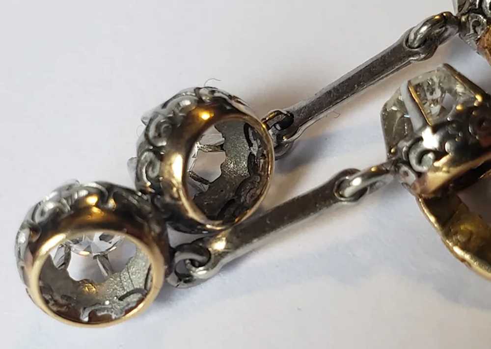 Beautiful Antique 18K Gold Diamond Earrings - image 11