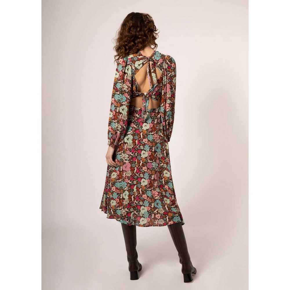 Frnch Aida Multicolor Floral Open Tie-Back Dress … - image 2