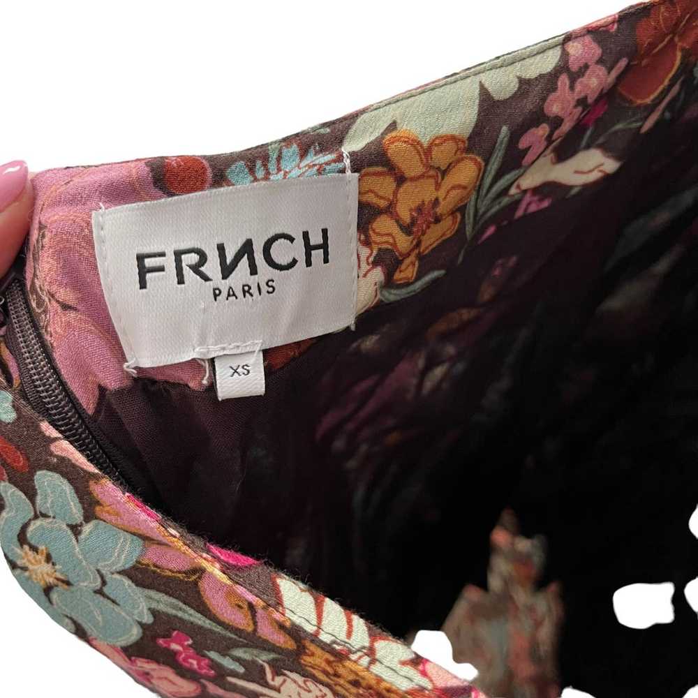 Frnch Aida Multicolor Floral Open Tie-Back Dress … - image 7