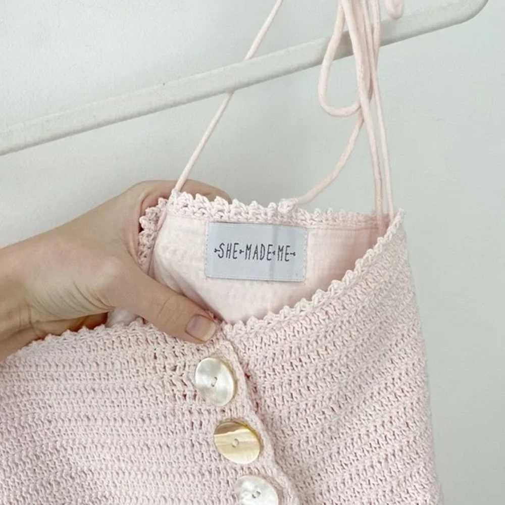 She Made Me Liv Crochet Tiered Mini Babydoll Dres… - image 11