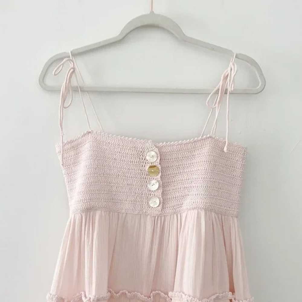 She Made Me Liv Crochet Tiered Mini Babydoll Dres… - image 8