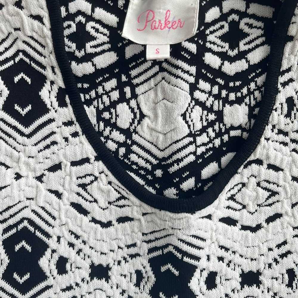 Parker Naima Jacquard Knit Dress in Black and Whi… - image 6