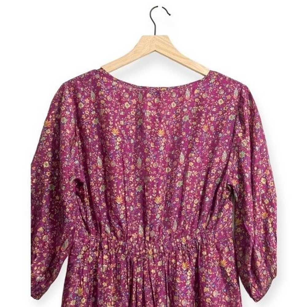 Mes Demoiselles Floral Print Silk Dress In Purple… - image 8